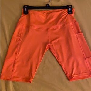Orange Biker Shorts